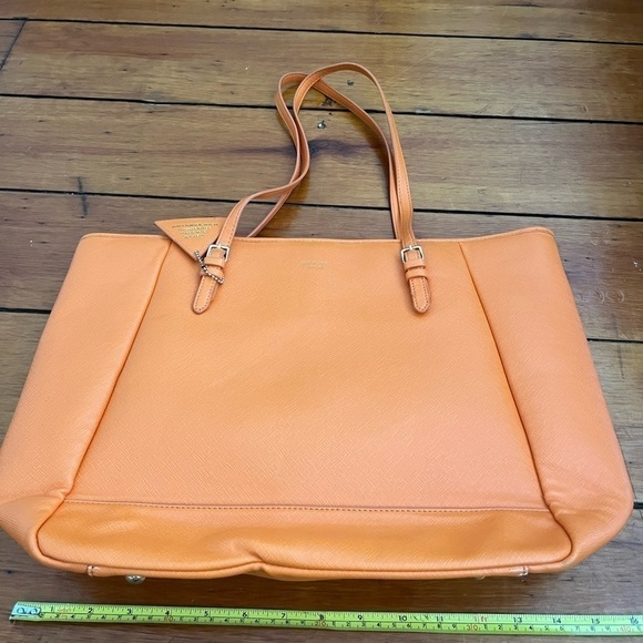 Sorial New York Orange Shoulder Tote Bag - Picture 8 of 12